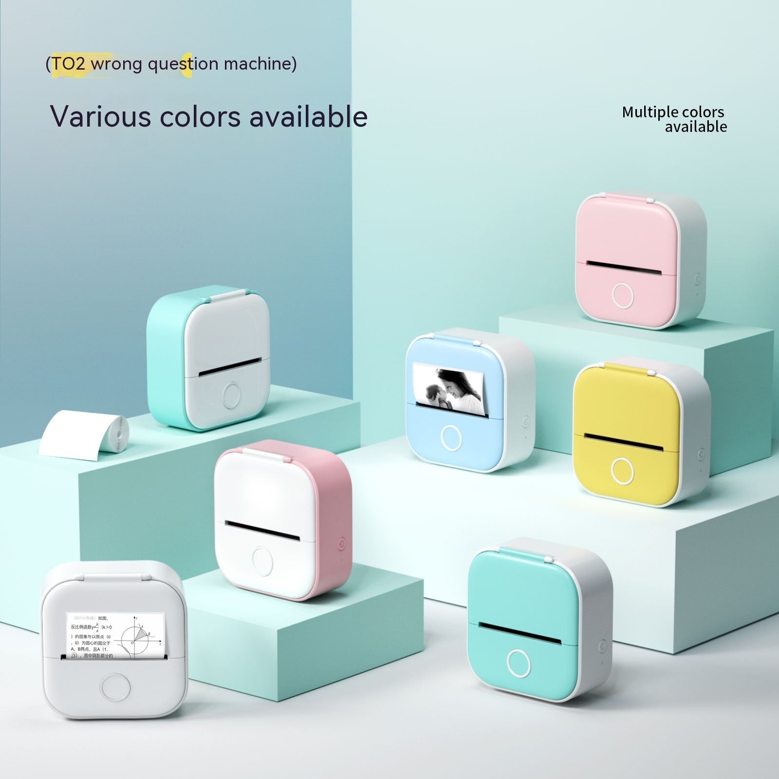 BUYFINITY Portable Mini Thermal Label Bluetooth Compatible Printer.