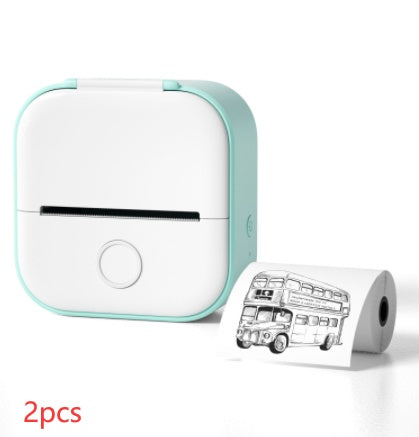 BUYFINITY Portable Mini Thermal Label Bluetooth Compatible Printer.