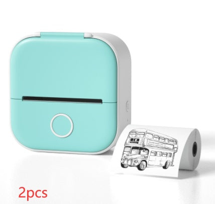 BUYFINITY Portable Mini Thermal Label Bluetooth Compatible Printer.
